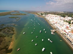 Photo of Aerial view of fishermen's harbor in Olhao