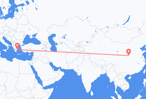 시안에서 출발해 아테네로 향하는 항공편