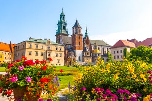 Photo of scenic summer view of the Old Town architecture with Elbe river embankment in Dresden, Saxony, Germany.