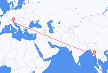 양곤에서 출발해 베네치아로 향하는 항공편