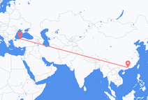 중국 광저우에서 출발해 터키 종굴다크까지(으)로 가는 항공편