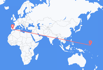 Vuelos de Kosrae, Micronesia a Sevilla, España