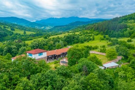 Photo of Ruins of Kaleto castle on the steep bank of the Iskar river in the city of Mezdra, Bulgaria.