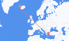 Flights from Reykjavík to Santorini