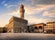 photo of square of signoria in florence at sunrise, Italy.