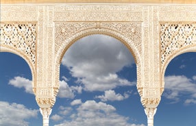 Granada, Andalusia,Spain Europe - Panoramic view of Alhambra.