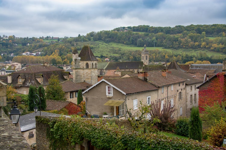 photo off view of View on the village of Figeac in France.