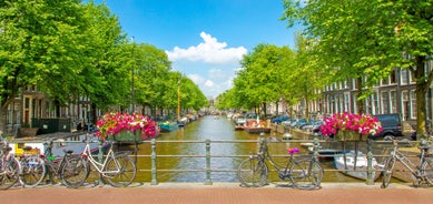 Photo of beautiful Cityscape of Breda with the big church, The Netherlands.