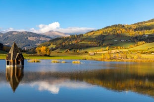 Village of Velden at lake Worther See in Carinthia,Austria.