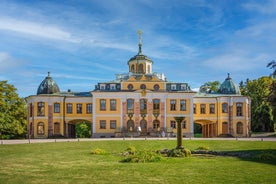 Photo of scenic summer view of the Old Town architecture with Elbe river embankment in Dresden, Saxony, Germany.