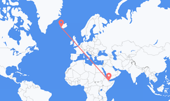 Flights from Balbala to Reykjavík