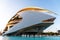 Photo of view of Palau de les Arts Reina Sofia in Valencia in the City of Arts and Sciences. It was designed by famous Spanish architect Santiago Calatrava.