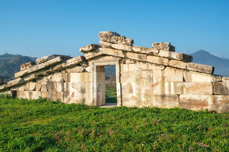 Scenic views from Magnesia which was an ancient Greek city in Ionia, at an important location commercially and strategically in the triangle of Priene, Ephesus and Tralles, Aydın, Turkey