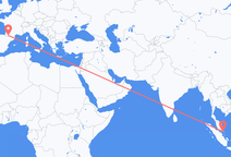 Flyg från Singapore till Lourdes (kommun i Brasilien, São Paulo, lat -20,94, long -50,24)