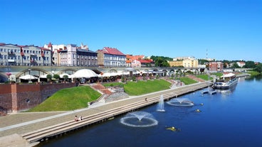 Photo of aerial view of Błonie, Poland.