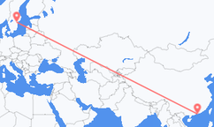 Loty z Hong Kongu, Hongkong do Norrköping, Szwecja