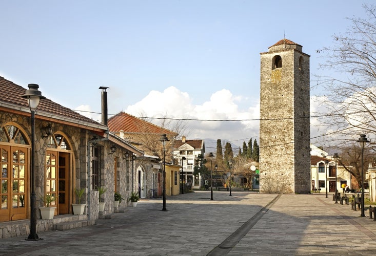 Photo of Ottoman clock tower in Podgorica, Montenegro.