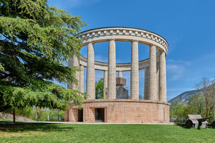 Doss Trento mausoleum of Cesare Battisti in Trento, Italy