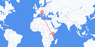 Voli dalla Tanzania Per l'Italia