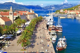 Split city beaches aerial view, Croatia.