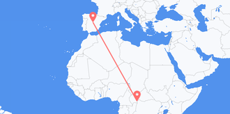 중앙 아프리카 공화국 출발 스페인 도착 항공편