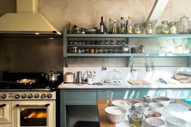 Lezione di cucina, cucina tradizionale greca, su un'isola greca