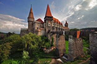 Photo of the Small Square piata mica, the second fortified square in the medieval Upper town of Sibiu city, Romania.