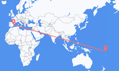 Funafuti to Valencia