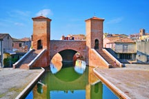 Semesteranläggningar i Comacchio i Italien