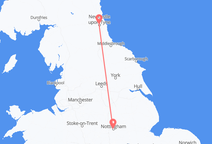 Flyrejser fra Nottingham, England til Newcastle upon Tyne, England