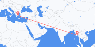 미얀마(버마) 출발 그리스 도착 항공편