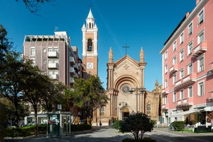 Photo of aerial view of Rimini city, Italy.