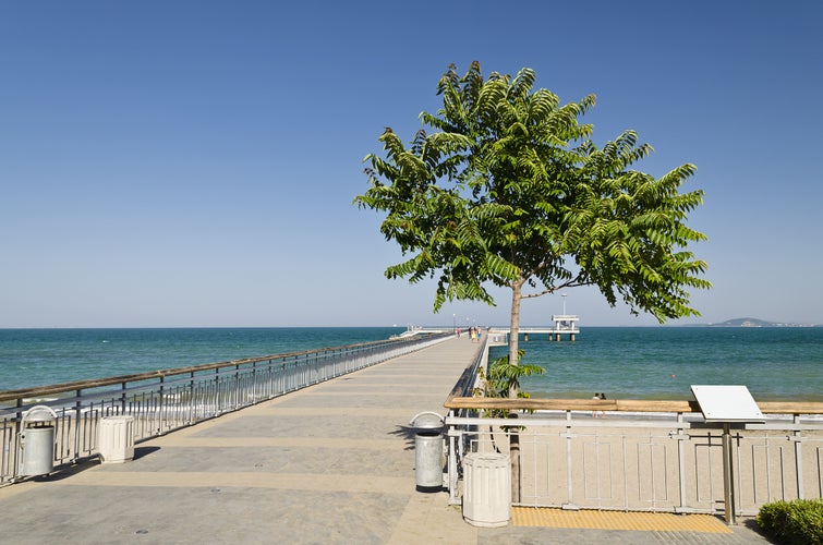 Photo of Burgas beach in Bulgaria on the black sea.