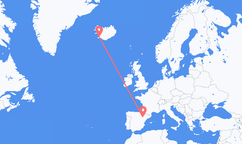 Flights from Reykjavík to Zaragoza