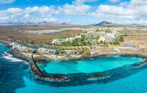 photo of landscape of Charco de San Gines in Arrecife, Lanzarote, Spain.