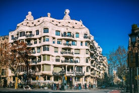 Scenic aerial view of the Agbar Tower in Barcelona in Spain.