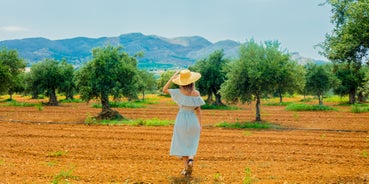 Photo of aerial view from the hill of Limenas Chersonisou, Greece.