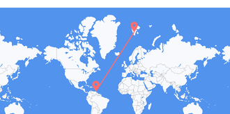 Flyreiser fra Trinidad og Tobago til Svalbard & Jan Mayen