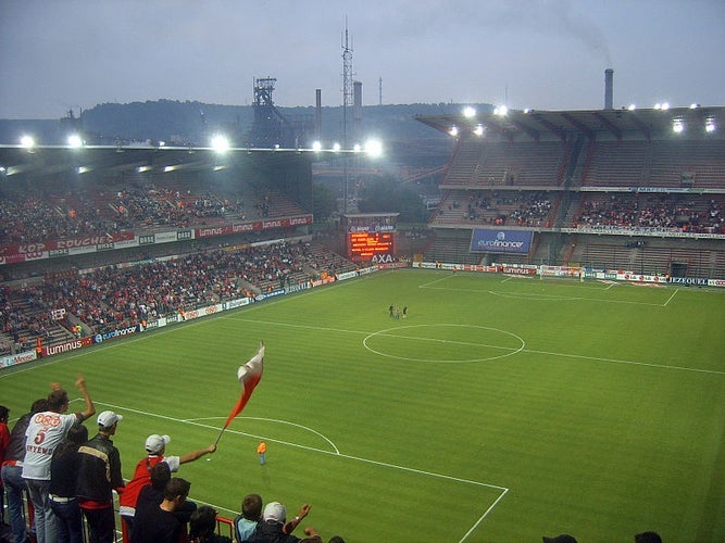 photo of view of Stade Maurice Dufrasne, home to football club Standard Liège, Belgium.