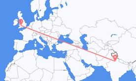 Flights from India to Wales