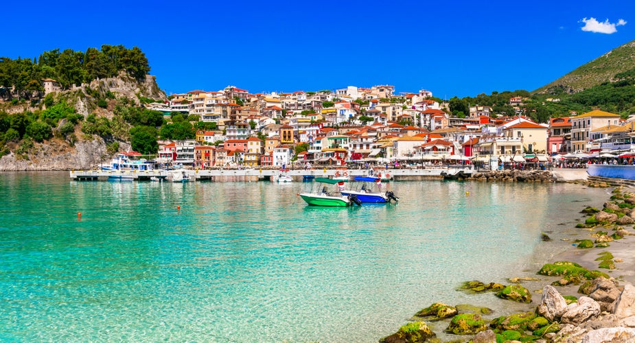 Photo of  beautiful coastal town Parga, popular tourist summer destination.