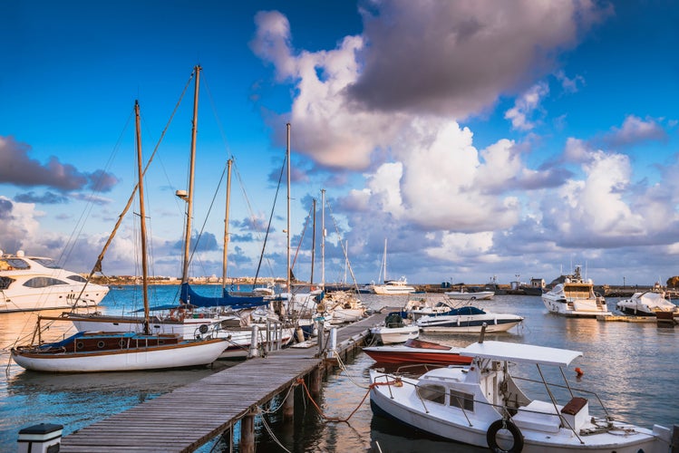 Photo of beautiful view of Paphos harbour, Cyprus.