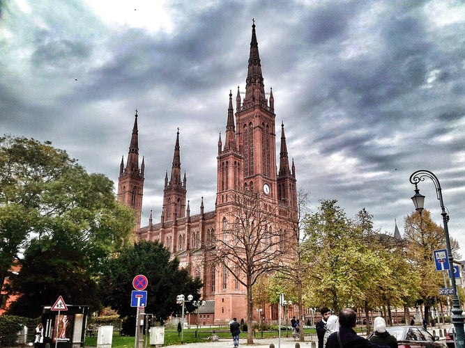  Photo of Historic Cathedral Wiesbaden,Germany.