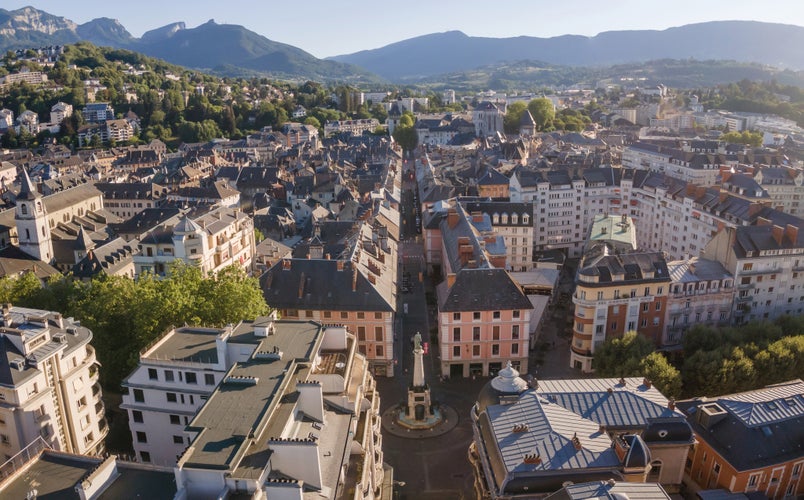 Photo of Chambery panoramic view, France.