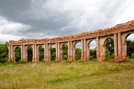 Photo of ruins of the Ruzhany Palace, Pruzhany region, Brest region, Belarus.