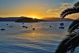 Photo of a small island with a fortress at the coast of Nafplio ,Greece.