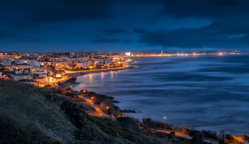 Figueira da Foz, Portugal -  At night.