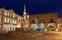 Photo of Square in the town of Viana do Castelo in Portugal. City lights at night.