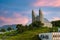 photo of view of Akureyrarkirkja Lutheran Church This is an important and popular landmark of Akureyri city in Northern Iceland.