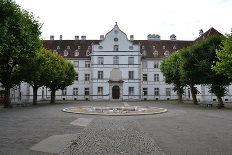 photo of Château de Delémont, the 18th century summer residence of the prince-bishop of Basel, in Delémont, Switzerland.